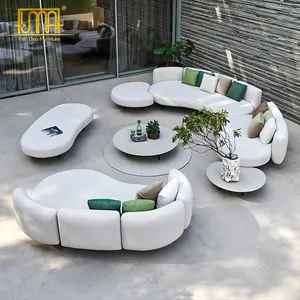Desain Modern Ukuran Besar Kain Sudut Sofa Ruang Tamu Sofa Taman