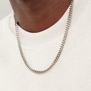 High Quality 18K Gold Plated Stainless Steel Cuban Link Figaro <b>Chain</b> Wholesale Women's Necklace Hop <b>Rope</b> - Product Image 3