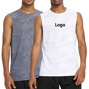 Sleeveless Tshirt Breathable Workout Sports Athletes Mens Men Fitness Sportswear O-Neck Plain - Product Image 1