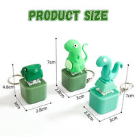 Creative Sound and Light Function Charging Frog-Shaped Small Pendant Keychain Keycap for Christmas Gift