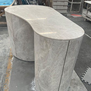 TMZ Cuarcita Alta Calidad Natural Losa Cuero Taj Mahal Pulido Superficie Interior para Armarios Curvos Impermeable para Villas - Product Image 4