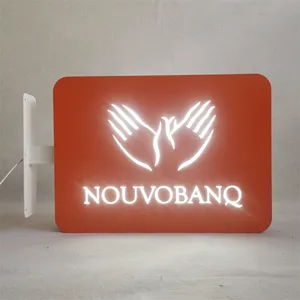 Custom Advertising Light Box Coffee shop sign outdoor Led advertising boards acrylic light box