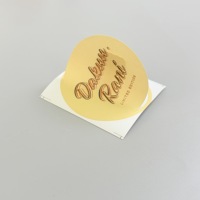 Autocollant rond personnalisé à chaud pour boîte cadeau de beauté, étiquette adhésive, logo de marque, autocollant de scellage pour cosmétiques et aromathérapie