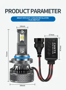 Universal k18 Auto LED Scheinwerfer Kit für 6500K Weiß Fahren Ersatz H1 H3 H7 H11 9005 9006 9012 LED Lampen LED h7