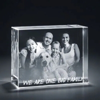 Cube en verre de cristal personnalisée, Plaque en cristal vierge, cadeau de gravure Laser 3d, pièces