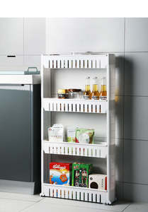 Organizadores de Baño Minimalistas y Modernos de 3 Niveles, Organizadores de Cocina Multiusos con Ruedas - Product Image 3