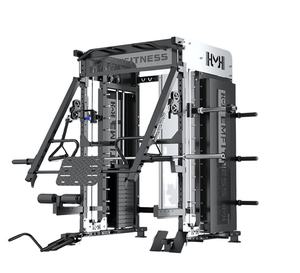 Estación de Gimnasio Multifuncional Completa con Máquina Smith, Equipo para el Hogar con Construcción Duradera de ABS y Acero para Fisicoculturismo - Product Image 1