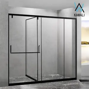 Kamali prefab 浴缸玻璃 304SS 铰链沙特阿拉伯黑色采取淋浴房价格 70x70 适合马来西亚淋浴外壳