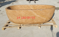Bak mandi batu pasir kayu Teakwood alami desain kustom bak mandi mandi mandi bebas portabel berendam persegi panjang Mudah batu keras