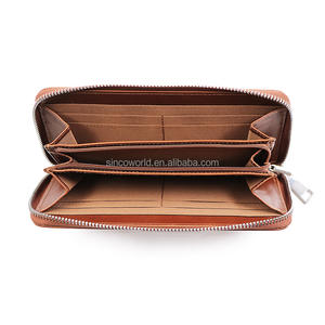 2025 luxe Vintage en cuir <span class=keywords><strong>porte</strong></span>-cartes portefeuille longue longueur 'Find My Wallet' pour hommes femmes fermeture éclair ouverte avec - Product Image 5