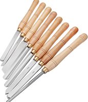 Peaktop 8 pièces outil de tour à bois outils de sculpture, ensemble de couteaux à bois, jeu de ciseaux