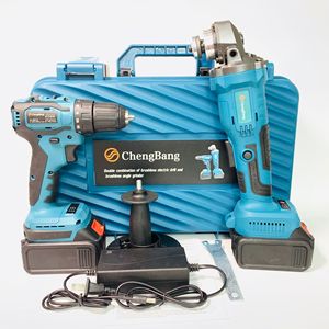 Set of 2pcs Power Tools 20V Lithium Battery Brushless <b>Angle</b> C01 Cordless Drill <b>Screwdriver</b> Combination Tool Set - Product Image 3
