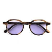 Monture de lunettes rétro élégante en acétate Transparent