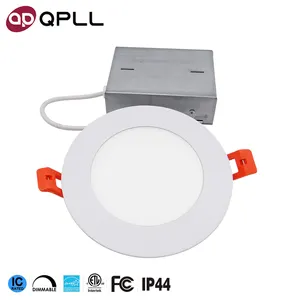 Factory Supplier 6" 12W Slim Recessed 5CCT ETL LED Ceiling Panel Light With Junction Box