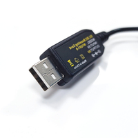 Cable de Alimentación de Alta Calidad de 1 m, 5.5x2.1 mm DC 5V a 12V / 5V a 9V, Cable USB para Router Wifi y Módem