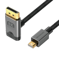 Mini câble tressé plaqué or mâle-mâle 8K pour moniteur, téléviseur, projecteur, ordinateur