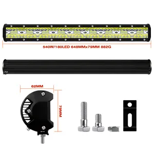 25Inch 540w super bright 6000k led light bar mounting bracket off road led bar light led