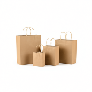 Sacchetto Regalo Classico in Carta Kraft 42x31x12cm con Manici Intrecciati Riciclabile per Confezioni Regalo - Product Image 2