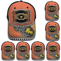 Gorra de Béisbol de 6 Paneles con Logotipo Metálico 3D de Western Metal, Unisex, Casual, con Serigrafía, Estilo Denim, para Playa y Pesca