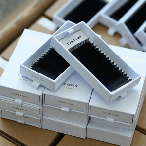 Nhà Máy Giá Cá Nhân De Cils Lash Khay Bán Buôn Matte Tối Màu Đen Khối Lượng Cashmere Lụa Lông Mi Mở Rộng - Product Image 1