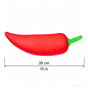 Extra-large Soft Squishy Chili Pepper Shaped Stress Relief <b>Toy</b>-Unisex 15+y Red & Green Colors - Product Image 6