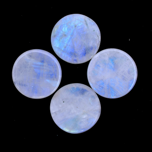 Piedra lunar arcoíris natural Fuego Azul 18mm cabujón redondo piedra lunar flash azul piedras preciosas semipreciosas cabinas lisas sueltas para joyería - Product Image 2