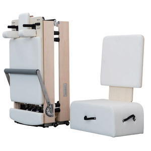 Machine de Pilates Reformer Pliable en Chêne - Équipement de Studio de Pilates Portable avec <span class=keywords><strong>Lit</strong></span> de Base pour la Santé et le Renforcement Corporel - Product Image 2