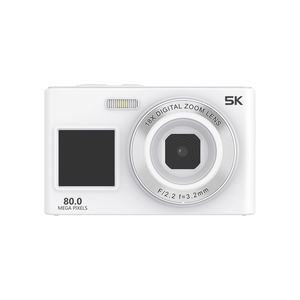 Cámara Digital de 5k y 80MP con Pantalla Dual, Tarjeta SD, Wifi, Portátil, Pequeña, con Zoom de 18X para Niños, Adolescentes, Adultos y Principiantes - Product Image 1