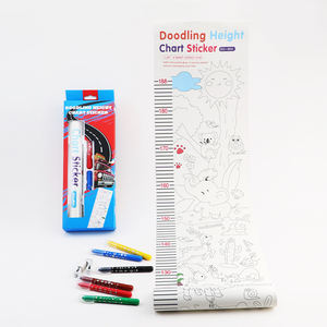 Qualité enfants hauteur <span class=keywords><strong>tableau</strong></span> mural Peel & Stick pépinière décalcomanies Graffiti hauteur règle autocollant mural <span class=keywords><strong>mesure</strong></span> pour bébé chambre enfant en bas âge - Product Image 4