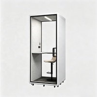 Mini cabine de bureau insonorisée pour la maison, espace de coworking, cabine de réunion blanche pour centre commercial