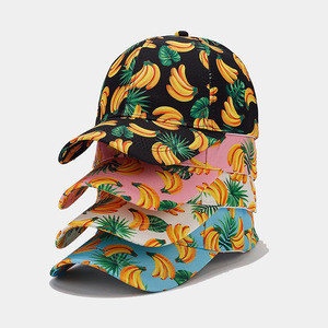 2025 Fruta tropical Patrón de plátano Gorra de béisbol con estampado completo Moda deportiva <span class=keywords><strong>Gorras</strong></span> de compras transpirables - Product Image 6