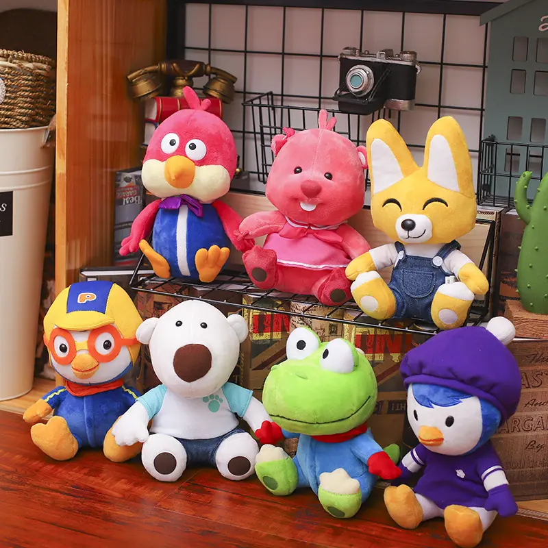 6 Styles Pororo Plush Toys Korean Cartoon Pororo Stuffed Animal Toys Penguin Christmas Kids Gift Pororo Penguin Stuffed Dolls