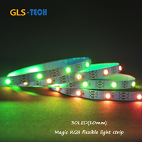 Bande LED adressable WS2812B 30 LED/m - 5V SMD5050 RGB Pixel Light, PCB en cuivre couleur de rêve pour Arduino DIY Rétroéclairage TV Décoration