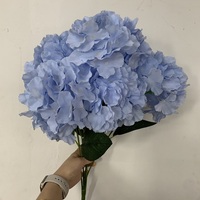 Bunga FANCY 6 Kepala Buatan Tangan Hydrangea Sutra Imitasi Kepala Besar 20cm untuk Hari Valentine & Hari Ibu