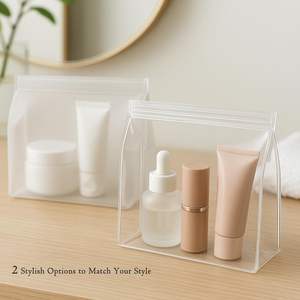 Hot Sale Custom Logo Travel Cosmetic <b>Case</b> Clear Vinyl PVC <b>EVA</b> Makeup/Toiletry <b>Bag</b> with Zipper Closure Fashion Style - Product Image 3
