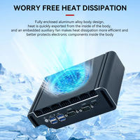 Mini PC Industrial N100 con Intel Celeron de 8.ª/10.ª Generación, Quad Core, Windows, Sin Ventilador, AI Edge, Resistente al Polvo, SSD, DDR4, Enchufe AU y EU, I7, I5