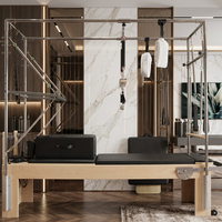 Ensemble d'équipements de Pilates OEM 5-en-1 : Reformer, Cadillac Combo, Ladder Barrel, Wunda Chair, Correcteur de colonne vertébrale pour Studio Commercial