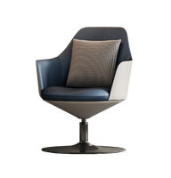 Ensemble de canapés modulaires en cuir de style nordique moderne, fauteuil individuel avec design luxueux pour appartement, hôtel, atelier, salons