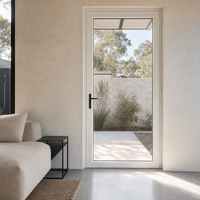 Porte à battants double en PVC noir pour villa, patio et projets de construction résidentielle