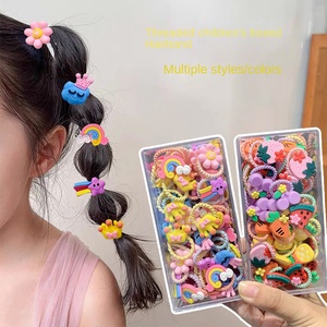 Set di 40 Elastici per <span class=keywords><strong>Capelli</strong></span> per Bambini <span class=keywords><strong>con</strong></span> Disegni di Animali e <span class=keywords><strong>Fiori</strong></span>, Fili Colorati, Elastici ad Alta Elasticità - Product Image 2