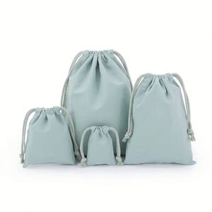 Sac de lavage en toile de coton sur mesure pour hôtel, sac à chaussures en calicot avec cordon de serrage, pochette de rangement réutilisable et robuste, vente en gros - Product Image 6