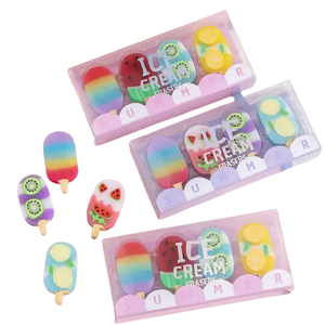 Yeni gelenler kawaii silgi dondurma renkli silgi seti hediye sevimli kırtasiye seti sabit ve okul malzemeleri - Product Image 1