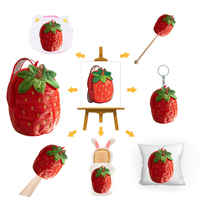 Mochila de Peluche Impermeable Personalizada con Forma de Fruta Ita, con Cierre de Cremallera, Diseños Novedosos de Anime y Videojuegos, MOQ Bajo para Uso Diario