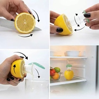 Lot de 2 presse-citron manuels portables en plastique avec bouchon à vis, mini presse-agrumes amélioré avec filtre intégré
