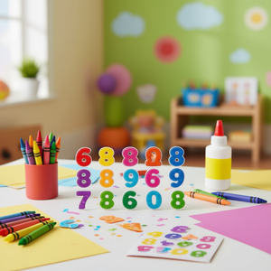 Adesivi 3D in Schiuma EVA Ilan, Numeri Colorati per Lavoretti Creativi per Bambini, Decorazioni - Product Image 3