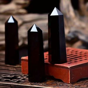 Piedra de Cristal de Obsidiana Negra y Sodalita Natural Pulida de Estilo Bohemio al por Mayor para Decoración del Hogar y Regalos Navideños - Product Image 6