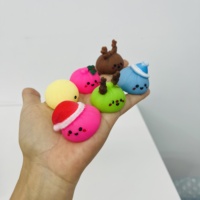 Calendrier de l'Avent surprise mystère en forme de dumpling, mignon et moelleux, avec balles anti-stress et jouets à presser, en provenance des États-Unis