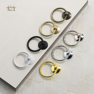 Poignée de tiroir circulaire Jingmao en alliage de zinc, à trou unique, style européen - Product Image 1
