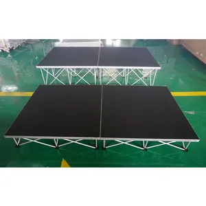 Collapsible mobile lighting portable indoor stage