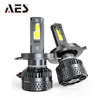 Ampoule LED V18 60W pour phare de voiture, couleur blanche, faisceau Hi/Lo H4, longue durée de vie, ventilateur de refroidissement pour kit de conversion auto/moto
